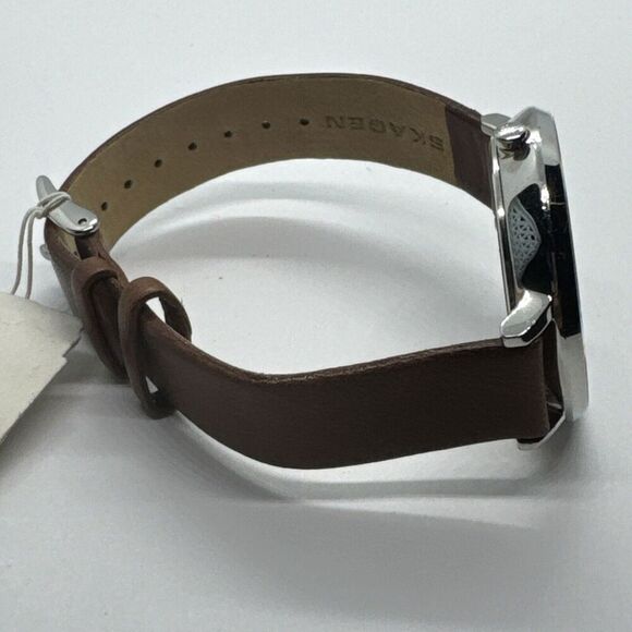 Skagen Ditte SKW2214 Men\'s Brown Leather Analog Dial Quartz Wrist Watch AEA249